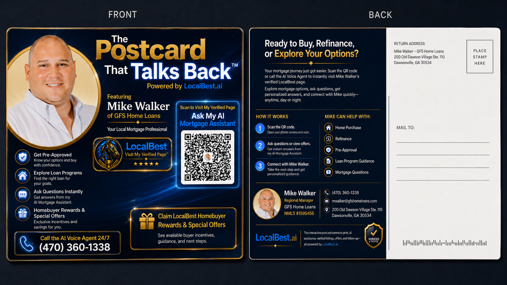 The Postcard That Talks Back — Mike Walker of GFS Home Loans AI-powered LocalBest postcard demo